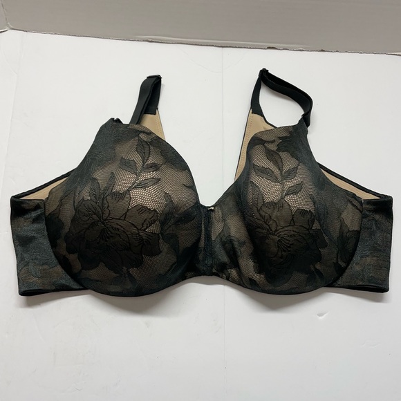 Cacique Black Lace Demi-Cup Bra - Picture 1 of 4